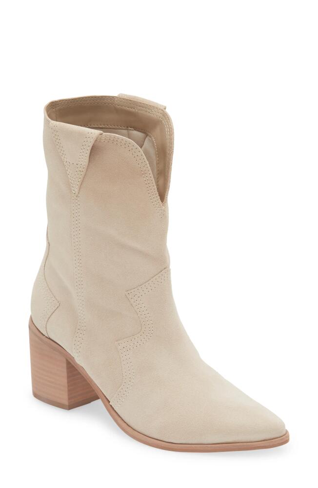 Kaanas Porto Block Heel Cowboy Bootie in Stone Cover