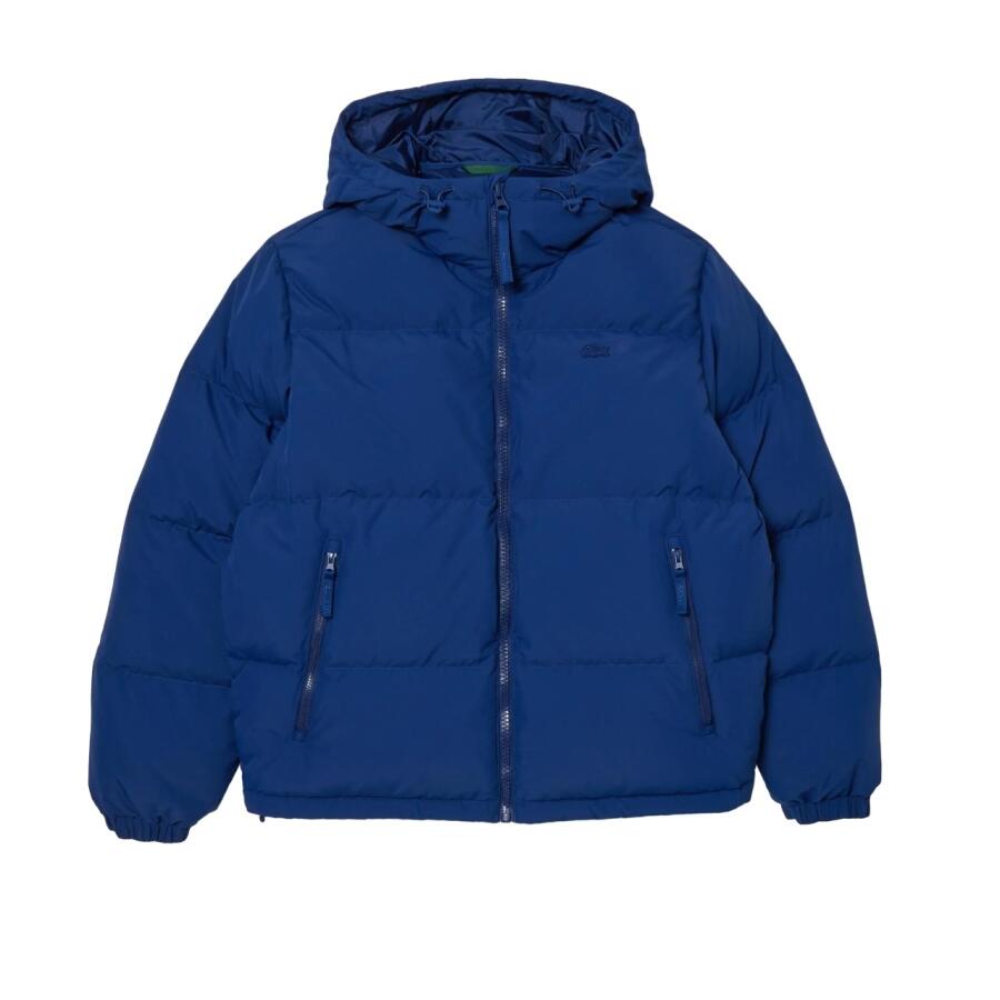 Lacoste Logo Padded Hooded Water-Repellent short Jacket Cover