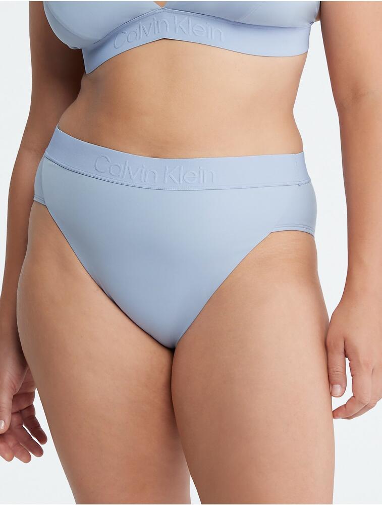 Calvin Klein Women's Core Tonal High Waist Bikini Bottom - Blue Cover