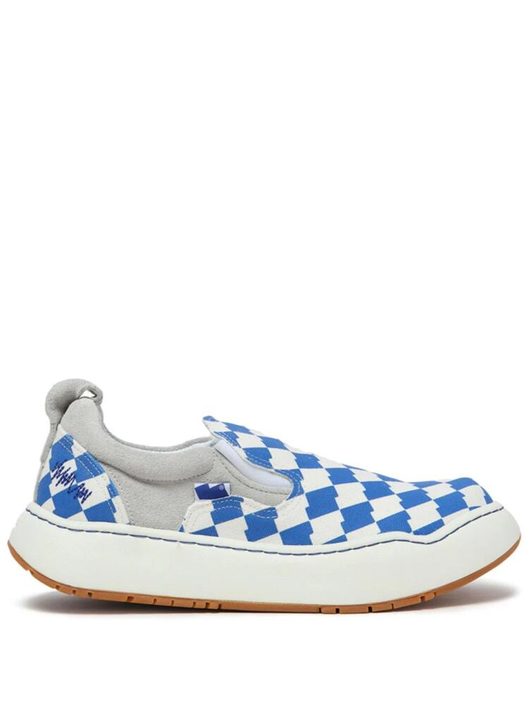 Ader Error checkered slip-on sneakers - Blue Cover