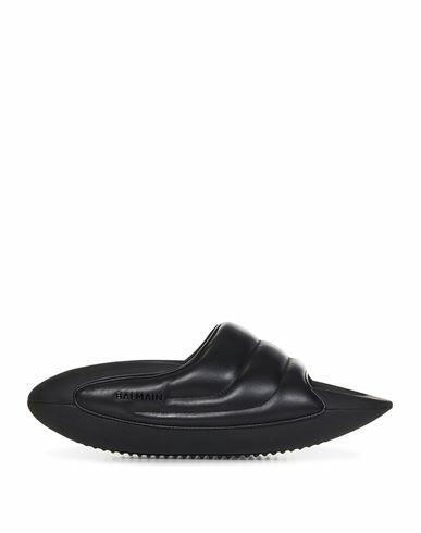 Balmain B-it Man Sandals Black Soft Leather Cover