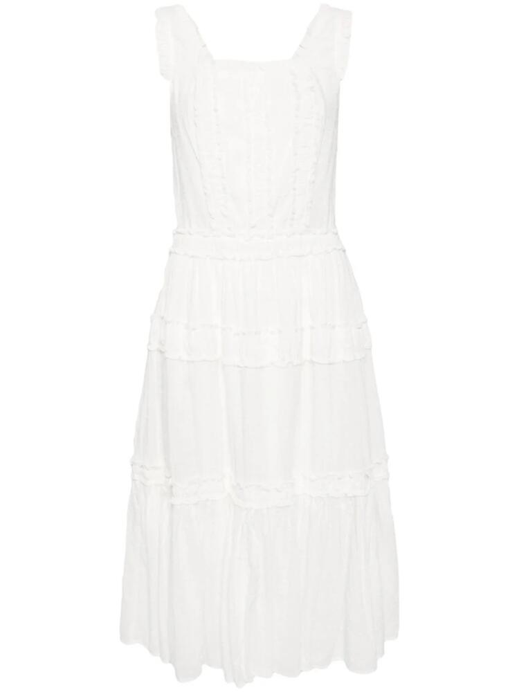 b+ab polka dot cotton midi dress - White Cover