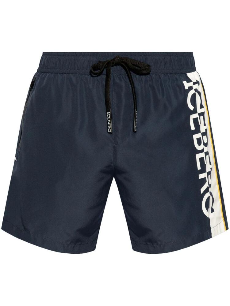 Iceberg logo-print swim shorts - Blue Cover