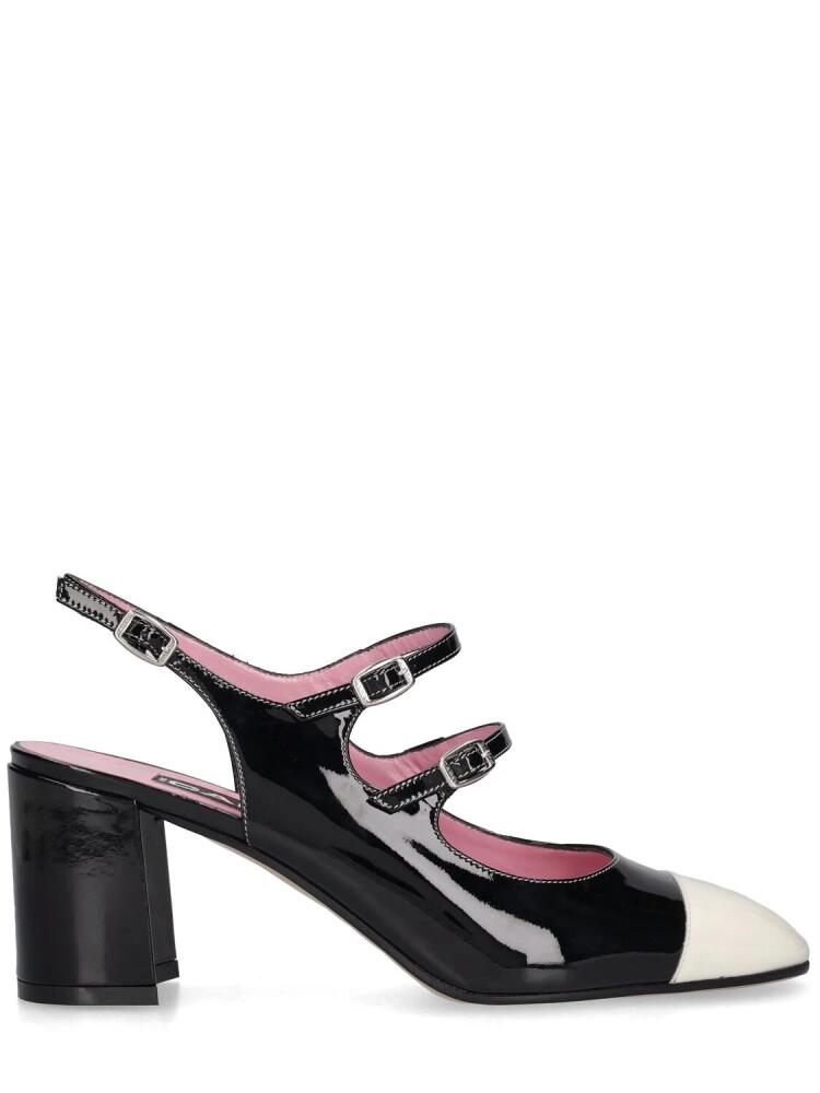 CAREL 60mm Papaya Patent Leather Slingbacks Cover