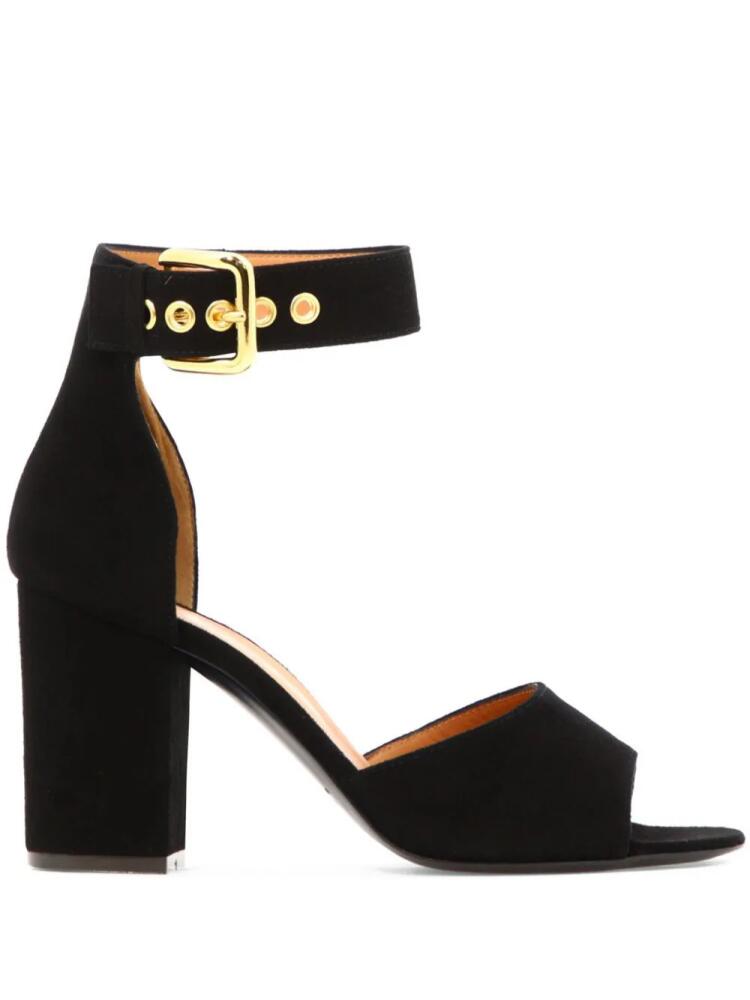 Via Roma 15 ankle strap leather sandals - Black Cover