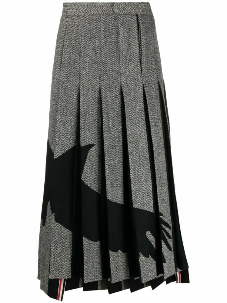 Thom Browne low-rise ankle-length pleated skirt - Black Cover