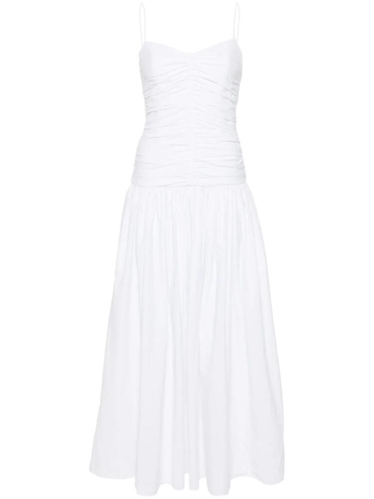 Matteau gathered drop-waist dress - White Cover