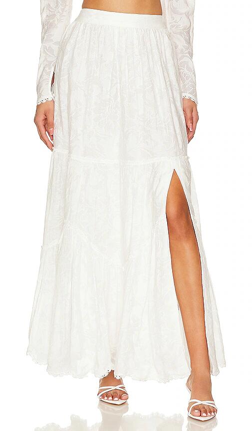 HEMANT AND NANDITA Ilara Maxi Skirt in White Cover