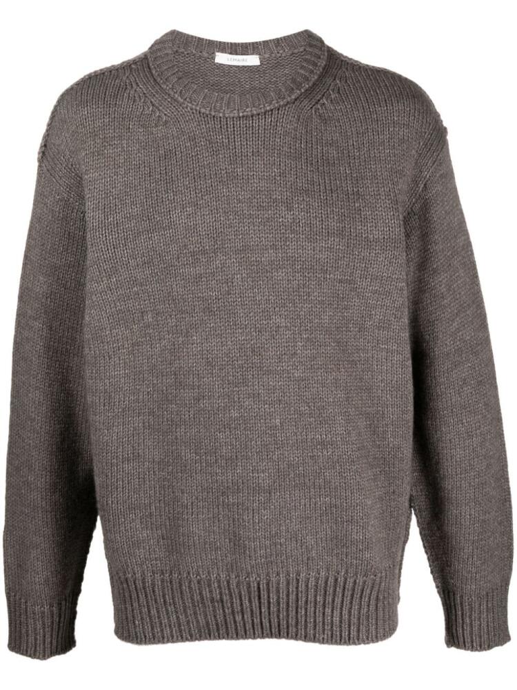 LEMAIRE Boxy crew-neck jumper - Grey Cover