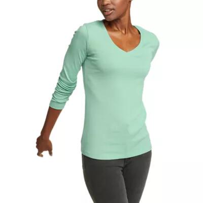 Eddie Bauer Women's Stine's Long-Sleeve V-Neck T-Shirt Cover