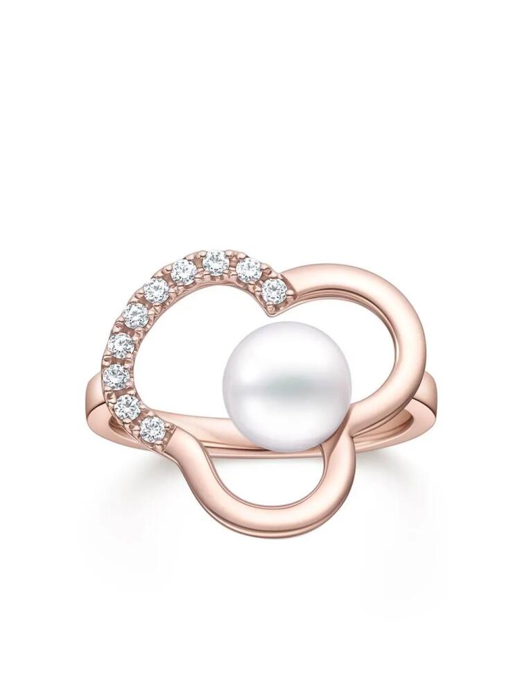 TASAKI 18kt rose gold Chants pearl and diamond ring - Pink Cover