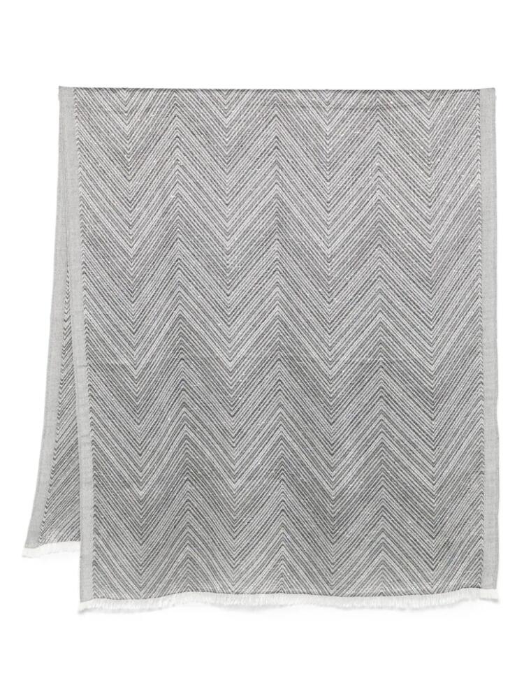 Missoni zigzag-woven scarf - Grey Cover