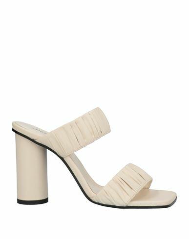 Just Cavalli Woman Sandals Ivory Soft Leather Cover