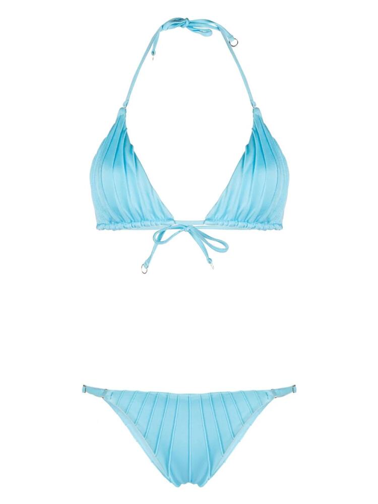 Noire Swimwear gathered bikini set - Blue Cover