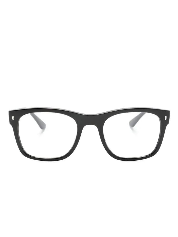 Ray-Ban logo-plaque square-frame glasses - Black Cover