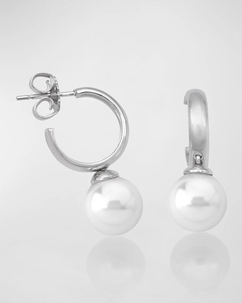 Majorica Chara Pearl and Hoop Earrings, Silver Cover