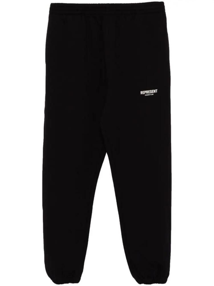 Represent logo-print track pants - Black Cover