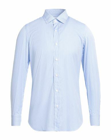 Finamore 1925 Man Shirt Azure Cotton Cover