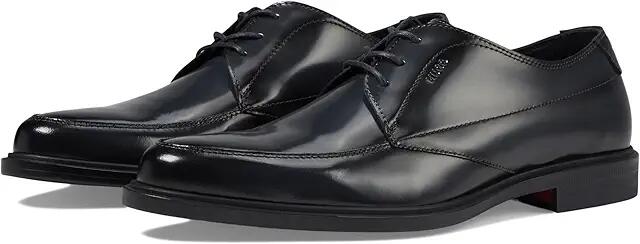 HUGO Kerr Leather Derby Shoe (Dark Charcoal Grey) Men's Lace Up Wing Tip Shoes Cover