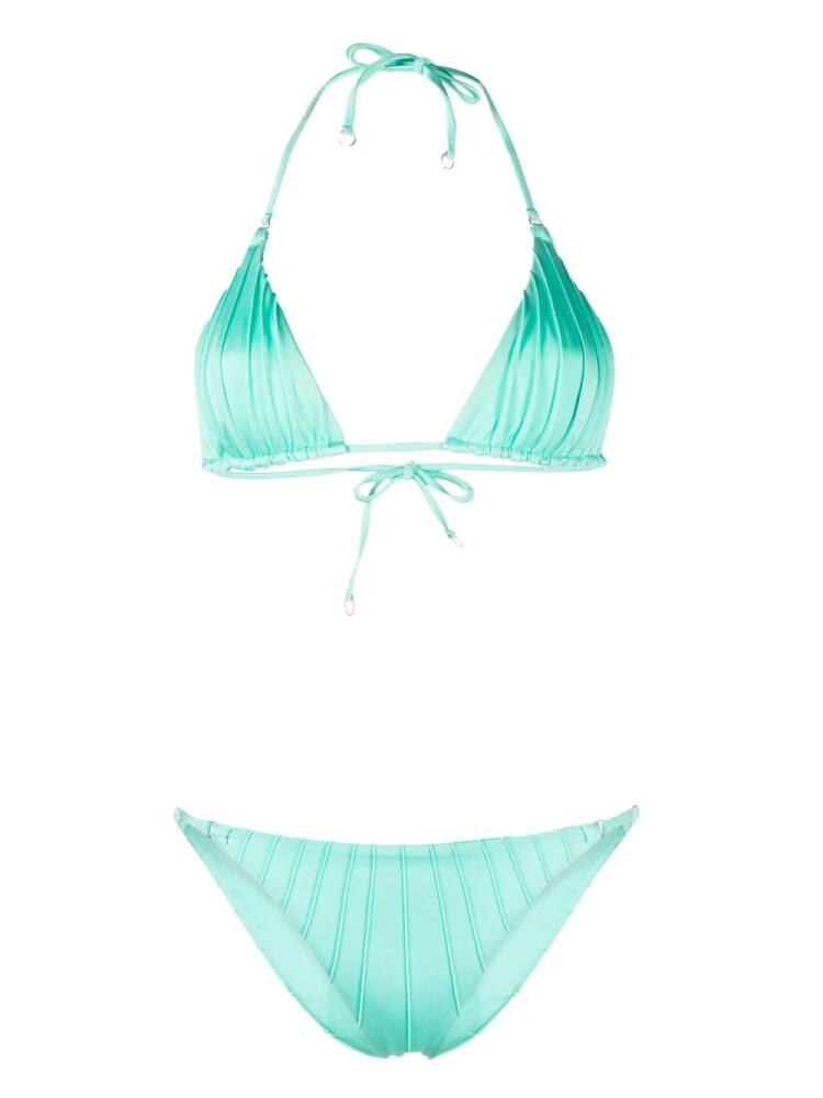 Noire Swimwear gathered bikini set - Blue Cover