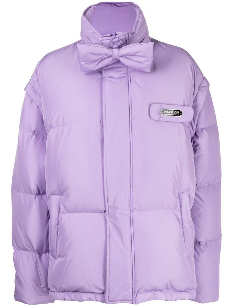 Kimhekim detachable-sleeve puffer jacket - Purple Cover