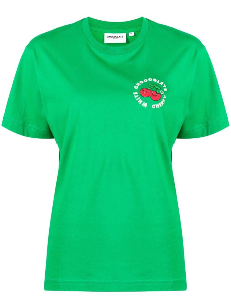 CHOCOOLATE logo-print cotton T-shirt - Green Cover