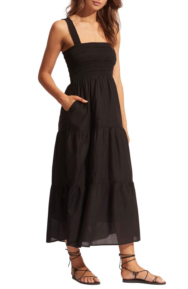 Seafolly Faithful Cover-Up Midi Sundress in Black Cover