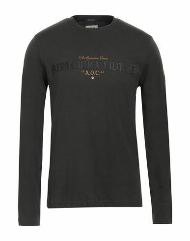 Aeronautica Militare Man T-shirt Dark green Cotton Cover