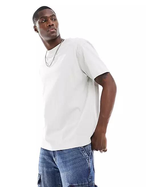 Another Influence heavyweight oversized seam detail T-shirt in light gray Cover