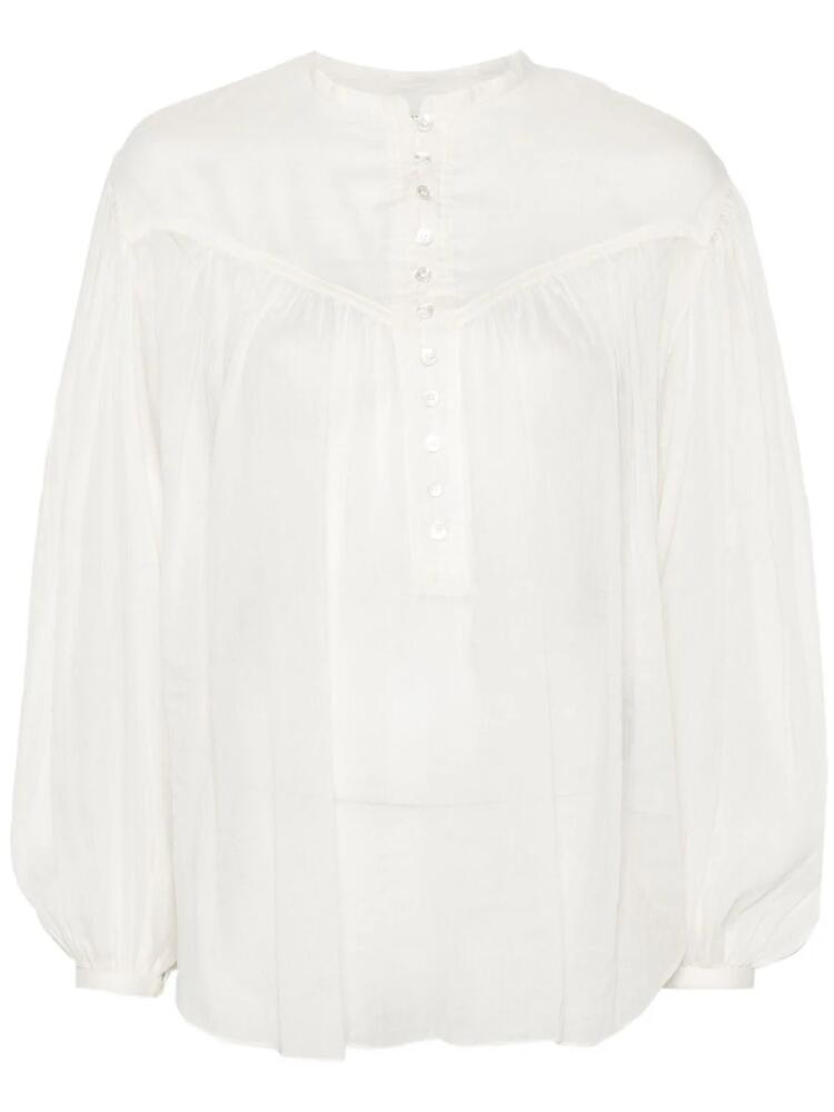 ISABEL MARANT Kiledia pintuck-detail blouse - White Cover