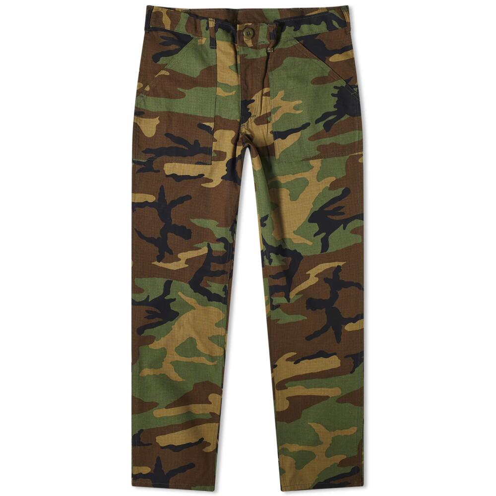 Stan Ray Men's Taper Fit 4 Pocket Fatigue Pant in Woodland Camo Ripstop Cover