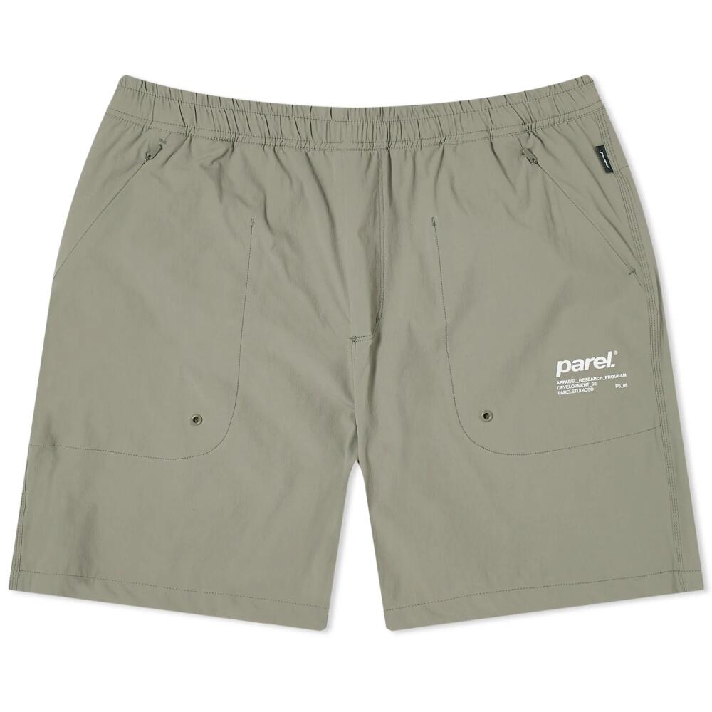 Parel Studios Men's Saana Nylon Shorts in Dusty Green Cover