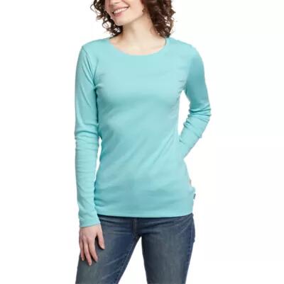 Eddie Bauer Women's Favorite Long-Sleeve Crewneck T-Shirt Cover