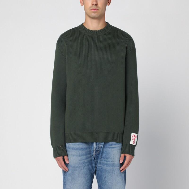 Golden Goose Military green cotton crew-neck jumper Cover