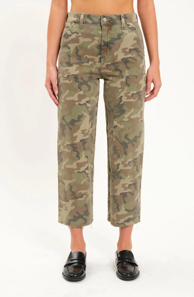 Sundaze High Waist Crop Straight Utility Pants in Hideaway Cover