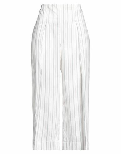 Patrizia Pepe Woman Pants White Cotton, Polyamide, Elastane Cover