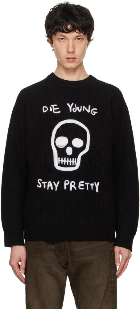 R13 Black Wool Boyfriend 'Die Young' Sweater Cover