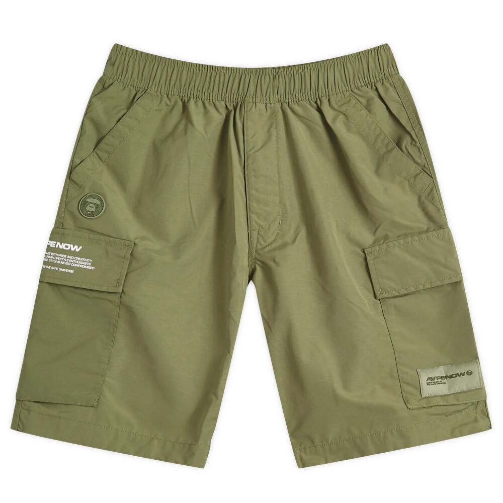 Men's AAPE Woven Cargo Short in Khaki Cover