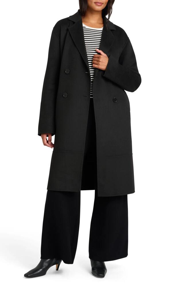 Splendid x Cella Jane Double Breasted Wool Blend Coat in Black Cover