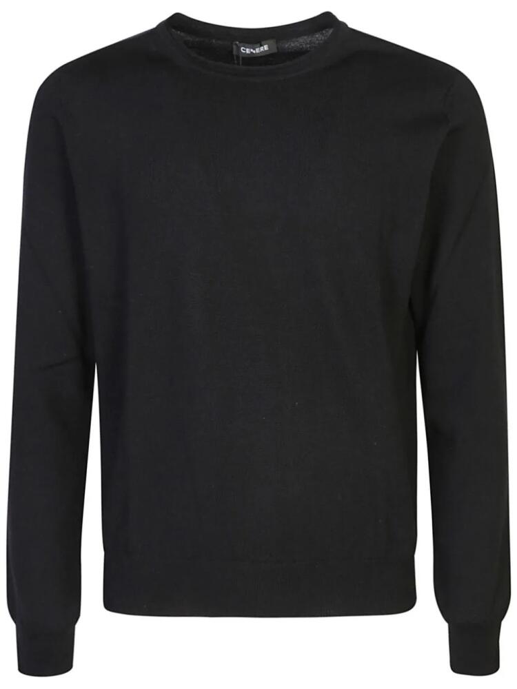 Cenere GB fine-knit crew-neck jumper - Black Cover