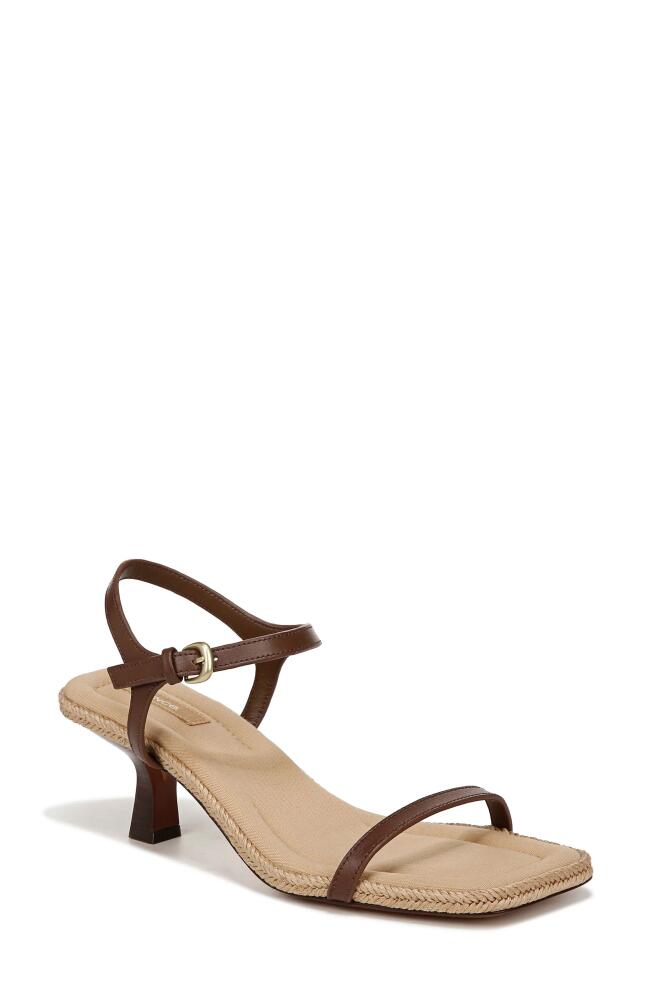 Vince Coco Ankle Strap Espadrille Kitten Heel Sandal in Maple Wood Cover