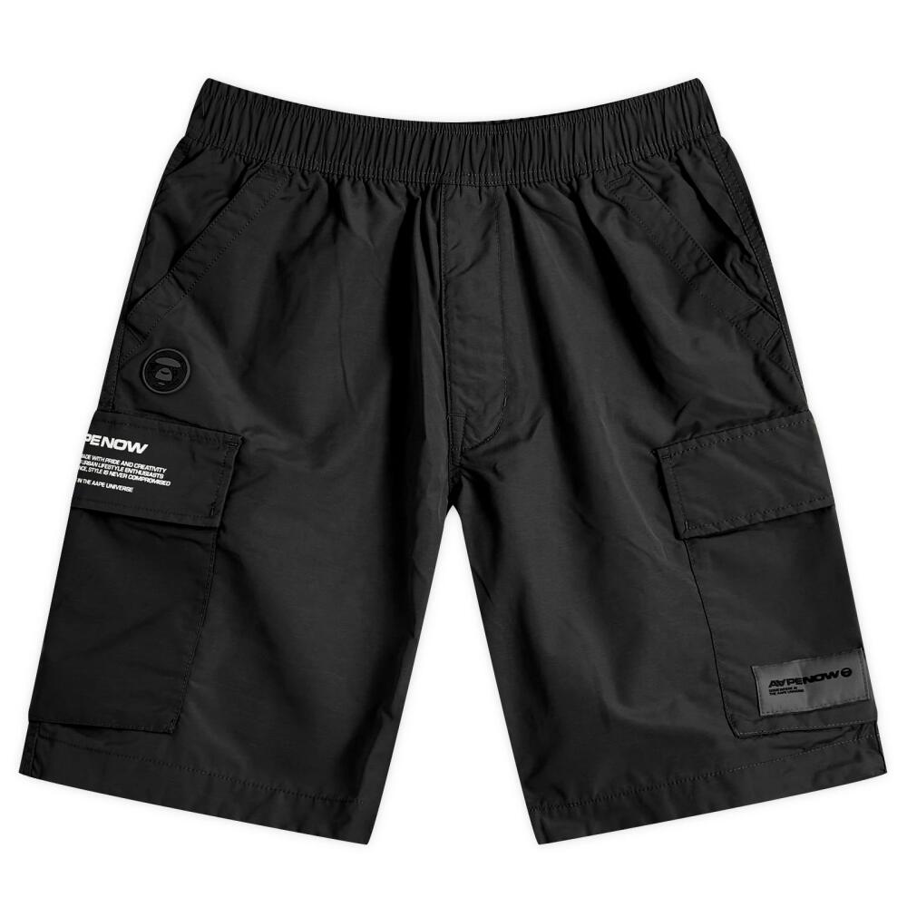 Men's AAPE Woven Cargo Short in Black Cover