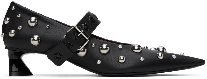 Stella McCartney Black Elsa Studded Kitten Heels Cover