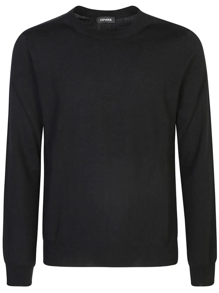 Cenere GB fine-knit crew neck jumper - Black Cover