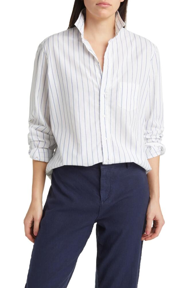 Frank & Eileen Eileen Relaxed Button-Up Shirt in Faded Blue Stripe Cover