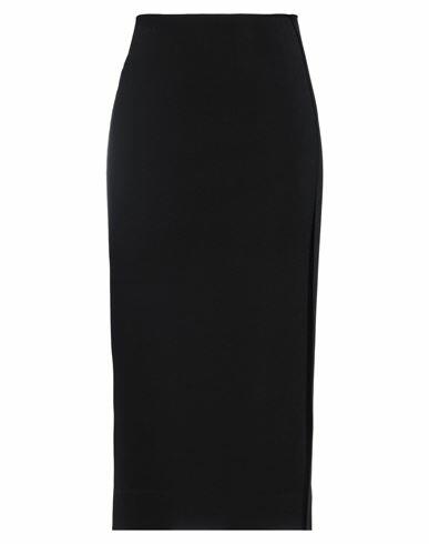 Jil Sander Woman Maxi skirt Black Viscose, Polyester Cover