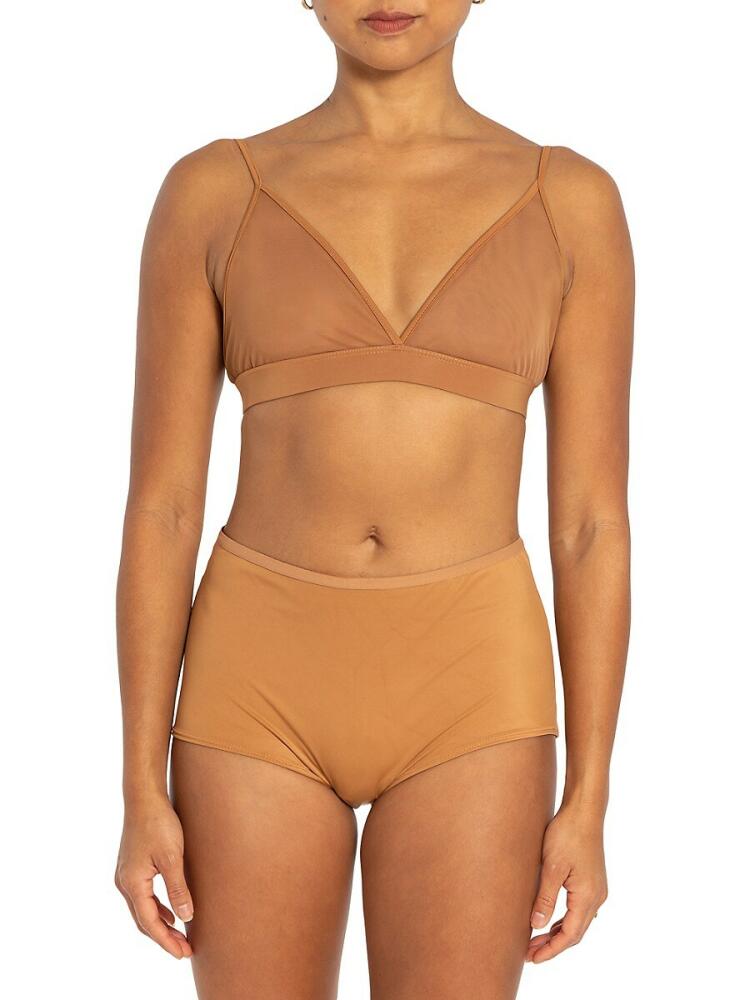 Nude Barre Women's Mesh Bralette - 12PM Tan Cover