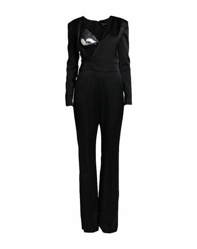 Bcbgmaxazria Woman Jumpsuit Black Viscose, Virgin Wool, Elastane Cover