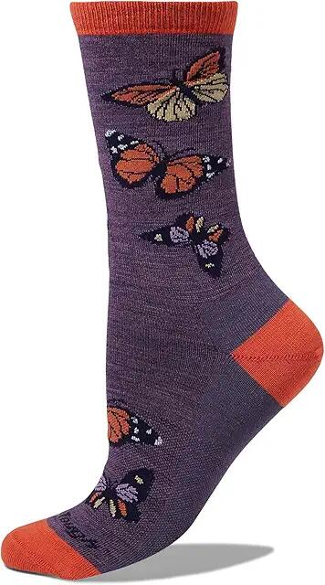 Darn Tough Vermont Flutter Crew Lightweight (Plum) Women's Crew Cut Socks Shoes Cover