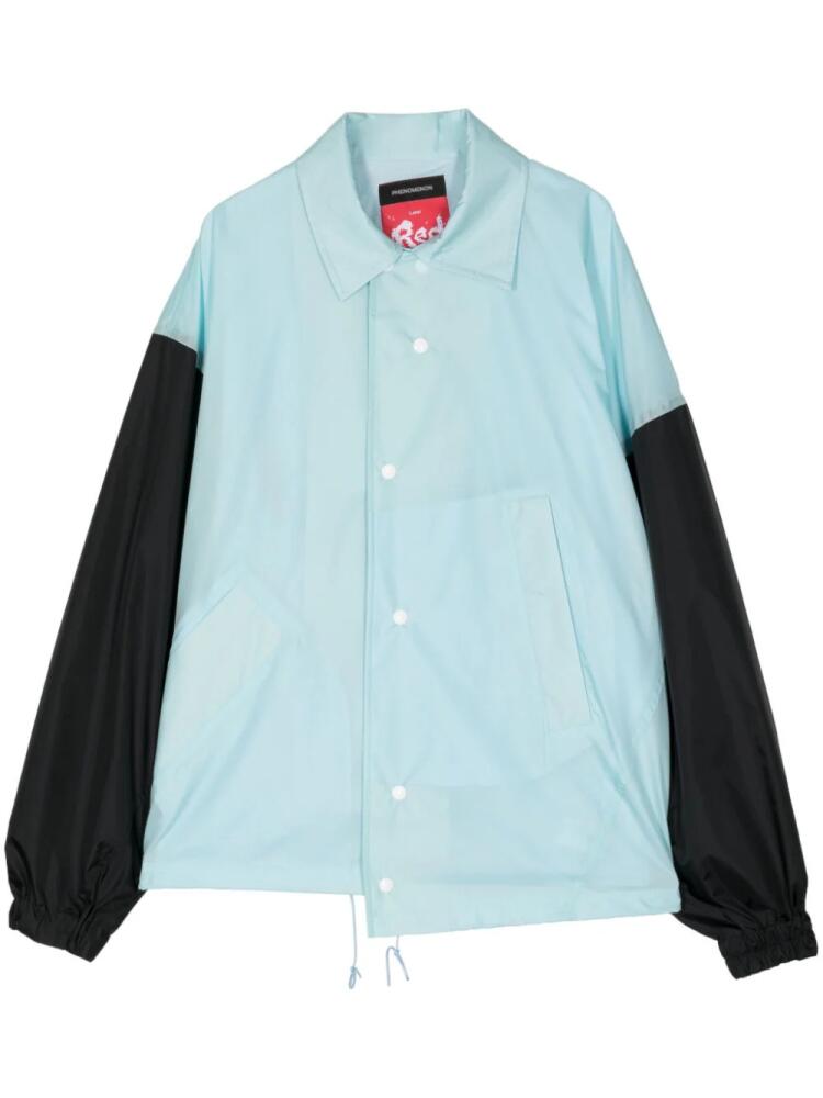 Fumito Ganryu x Phenomenon logo-print shirt jacket - Blue Cover